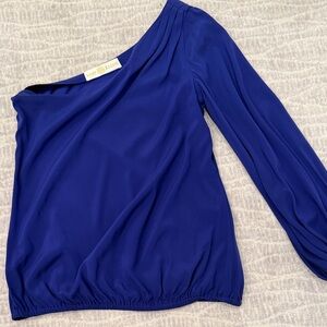 Ramy Brook Cobalt Blue One-Shoulder Blouse
